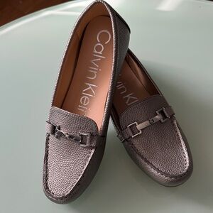 Calvin Klein **Like new** Women's Silver Loafers